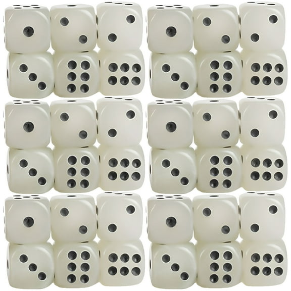 ACDANC 36pcs Glow In the Dark Dices Light Up Dices Six Sided Acrylic Dices Party Game Props