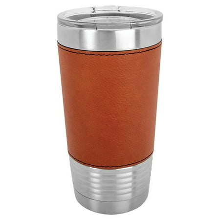 

Maxam JDLTM5204 20 oz Stainless Steel Travel Mug with Laserable Leatherette