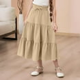 thumbnail image 6 of Busydd Girl Skirts 4-15 Years Comfy Flowy Tiered Solid Color Little Girls Clothes Casual Elastic Waist Drawstring Girls Summer Clothes, 6 of 8