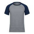 thumbnail image 4 of Men Athletic Top Shirts T-shorts Short Sleeve Solid Crew Neck Pajamas Shirt Tank, 4 of 4