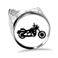 thumbnail image 1 of Mechanical Motorcycle Black Pattern Ring Adjustable Love Wedding Engagement, 1 of 3