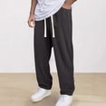 thumbnail image 2 of XINPING Mens Casual Pants Free Athletic Fit Neutral Tone Casual Pants Baggy -Resistant Flat-Front Chino Pant, 2 of 6
