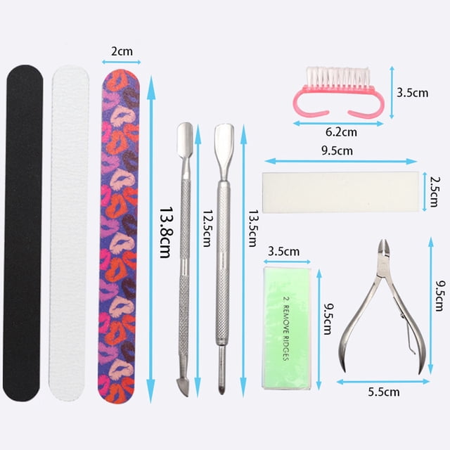 Ensemble Complet de Manucure Polissage Ongles - Ensemble de Manucure 9 Pcs