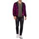 thumbnail image 2 of Chaquetas de lentejuelas Argyle Inspire Chic para hombres, de manga larga, metálicas, brillantes, con capucha, talla XL, rojo rosa, 2 of 5