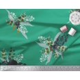 thumbnail image 3 of Soimoi Moss Georgette Fabric Leaves & Rose Flower Print Fabric by the Yard 42 Inch Wide, 3 of 3