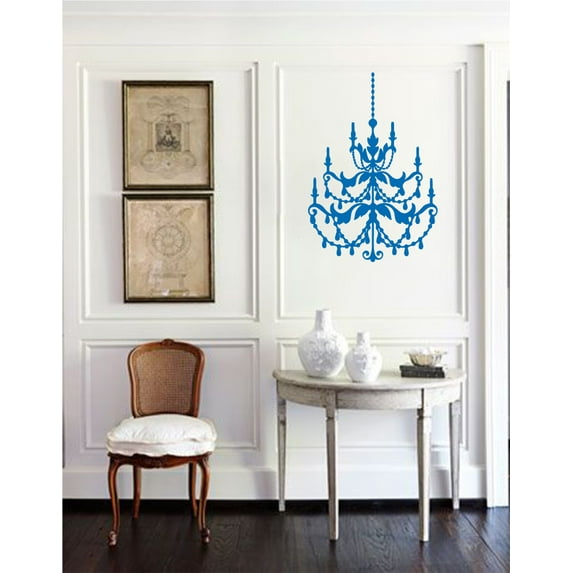 Large Antique Design Vinyl Chandelier Wall Decal Art