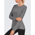 thumbnail image 3 of Weardear Long Sleeve Workout Tops for Women Crewneck Yoga Shirts Lightweight Athletic Gym Running Sport Casual T-Shirt, 3 of 6