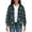 02-FP-Green, variant on Womens Plaid Shacket Jacket Long Sleeve Button Down Fleece Hooded Jackets Warm Coat
