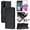 Black, variant on ELEHOLD Crossbody Case for Samsung Galaxy A37, Cute Cat Design RFID Blocking Leather Wallet Case, 3 Card Holders, Stand Function,Mint