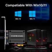 Fenvi AXE5400 WiFi 6E Card for Desktop Tri-Band PCIe Adapter with Bluetooth 5.3 MT7922 Chipset