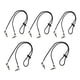 thumbnail image 3 of 5pcs Servilletas de papel Cordón Clip Comida Babero Toalla Toallas Cadena Cordón flexible Servilletero ajustable para adultos (Negro), 3 of 8