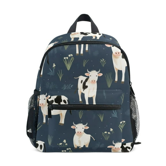 ALAZA Cow on Grass School Backpack Small Bookbag Mini Bags
