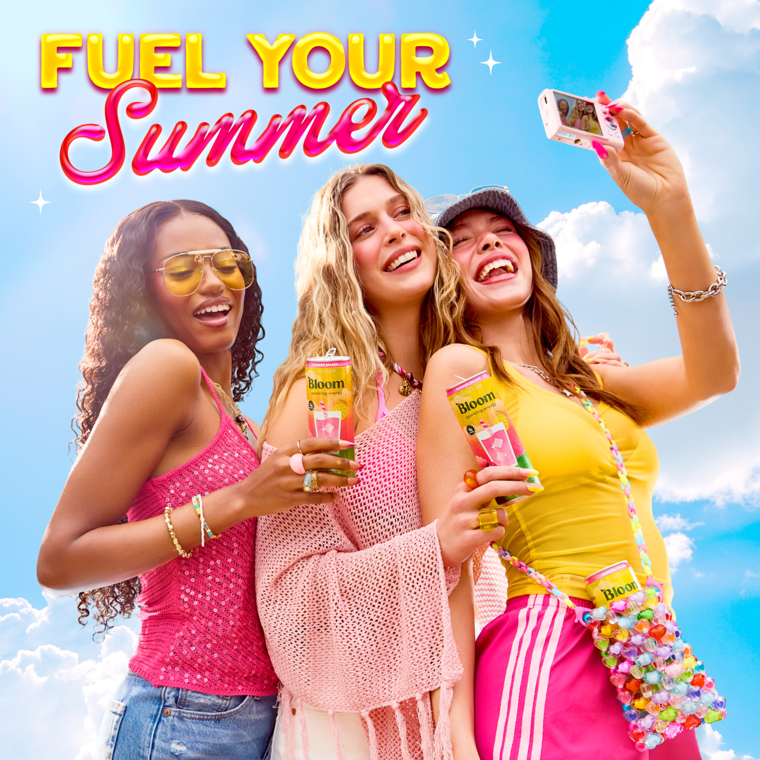 Bloom Sparkling Energy Drink, Summer Splash, 12 fl oz Single Can