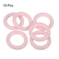 thumbnail image 3 of Unique Bargains 10Pack 55mm(2.2-inch) Wood Rings, Natural Smooth Colorful Wood Circles, Pink, 3 of 4