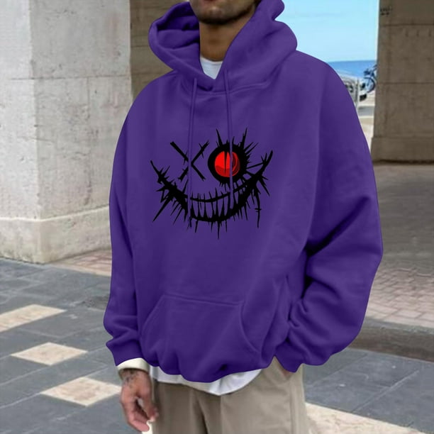 Sudadera con capucha para mujer, estampada, cuello redondo, manga larga, sudadera con capucha, camiseta, blusa, blusa de poliéster para hombre