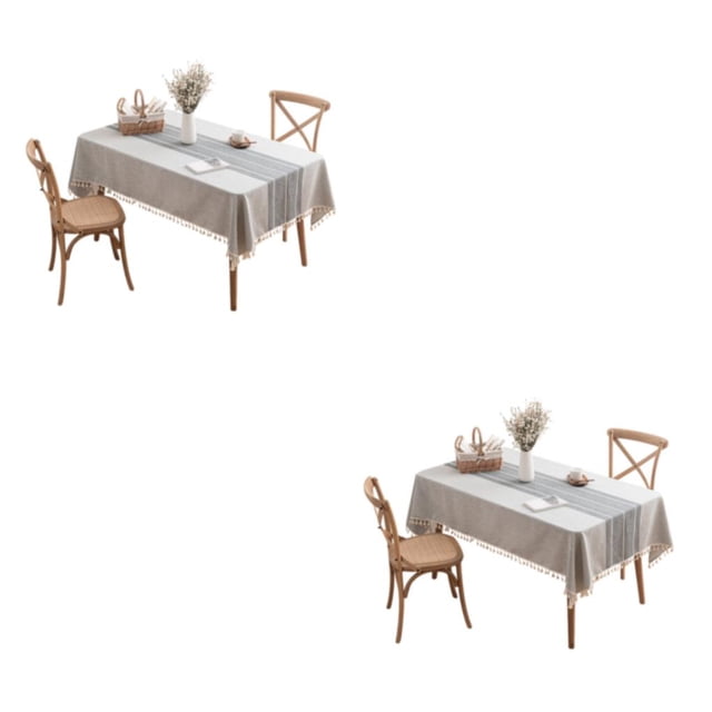 Cubierta duradera y transpirable para Decoración de bodas Fácil cuidado Poliéster de comedor Advancent gris 135*160 cm 1 2Conjunto