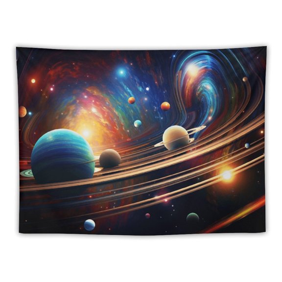 Galaxy Star Outer Space Tapestrys Wall Hanging Teal Abstract Wall Tapestry for Dorm Living Room