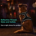 thumbnail image 3 of Qisebin Dog Harness, No-Pull Pet Harness with 2 Leash Clips, Adjustable Soft Padded Dog Vest, Reflective No-Choke Pet Oxford Vest with Easy Control Handle for Small Dogs, Black, M, 3 of 3