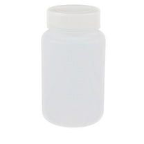 Unique Bargains Laboratory Chemical Storage Plastic Widemouth Bottle White 250mL