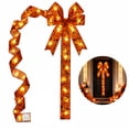 thumbnail image 4 of Halloween Cabinet Bows,Light‑Up Halloween Ribbon Bow,Lighted Halloween Cabinet Ribbon Bowknot,Battery‑Powered Cabinet Door Bow Ornament,Halloween Decoration for Porch,Front Door,Window, 4 of 4