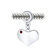 thumbnail image 2 of Bling Jewelry Womens Initial Monogram Crystal Dangle Charm Bead Heart Sterling Silver Birthstone, 2 of 4