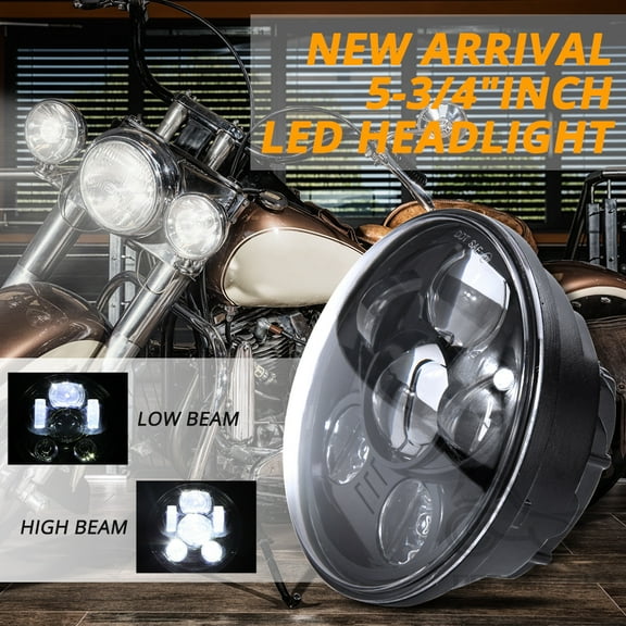 5.75 Inch LED Headlight 6 Fog Passing Lights for Harley Touring Road King Tri Cvo Heritage Softail Slim Deluxe Fatboy Chrome