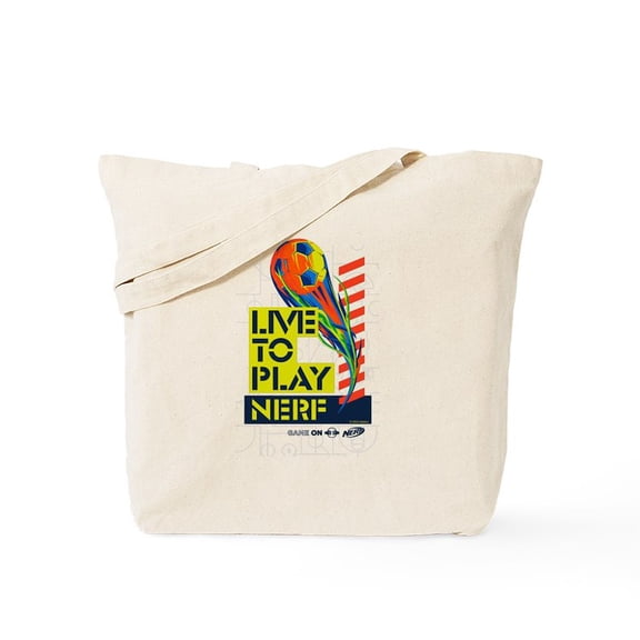 CafePress - Live To Play Nerf Soccer - Unisex Canvas Tote Bag, Beige, 1-Piece