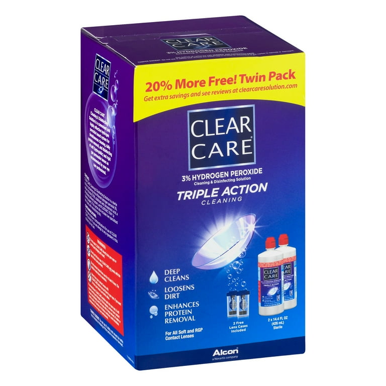 Clear Care Cleaning & Disinfecting Solution Triple Action Cleaning