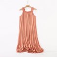 thumbnail image 3 of Asxite Womens Pajamas Solid Ruffle Sleeveless Loose Breathable Casual Loungewear Nightgown, 3 of 7