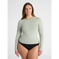 thumbnail image 2 of Joyspun Women’s Everyday Seamless Shirt with Long Sleeves, Sizes XS-3XL, 2 of 5