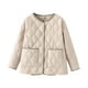 thumbnail image 2 of Parkas de manga larga para mujer, chaquetas acolchadas cálidas para mujer, chaqueta acolchada lisa de manga larga con estampado floral, abrigos con bolsillos, blusa para mujer, 2 of 9