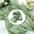 thumbnail image 6 of Boho Crinkle Cloth Napkin 20x20 in Polyester Light Blue Wedding Party Table Decor Reusable Elegant Placemat, 6 of 9