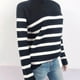 thumbnail image 3 of Suéter de nailon Qarigey Stay Cozy de invierno para mujer a rayas con cuello alto L, 3 of 6