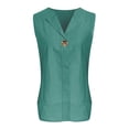 thumbnail image 3 of Oplxuo V Neck Linen Tank Tops for Women Dressy 2026 Summer Loose Sleeveless Going Out Casual Tunic Tops Blouse, 3 of 5
