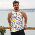 thumbnail image 5 of Rocae Doodle Fruits for Men's Workout Tank Top Men's Running Tank Top Dry Fit Athletic Workout Tank TopsXX-Large, 5 of 9