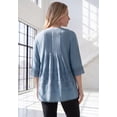 thumbnail image 2 of Roaman's Women's Plus Size Eyelet Big Shirt, 2 of 5