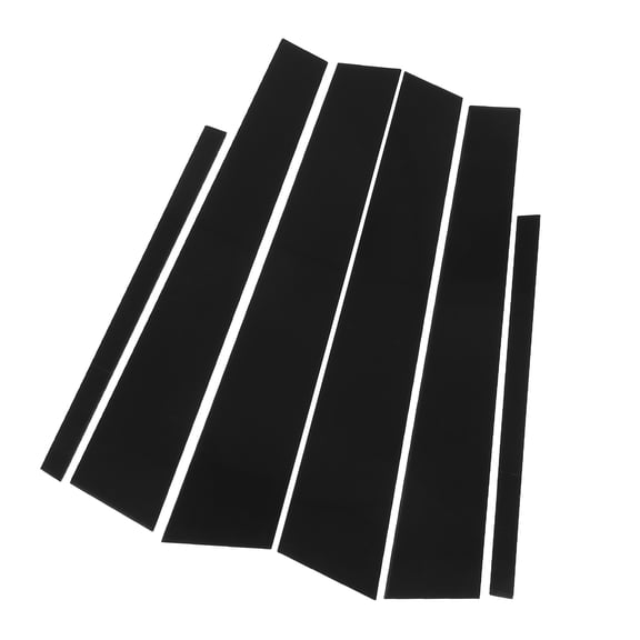 6 Pcs Door Pillar Window Trim Outer Exterior Garnish Decar for Honda Accord 13-17 Plastic Black Replace