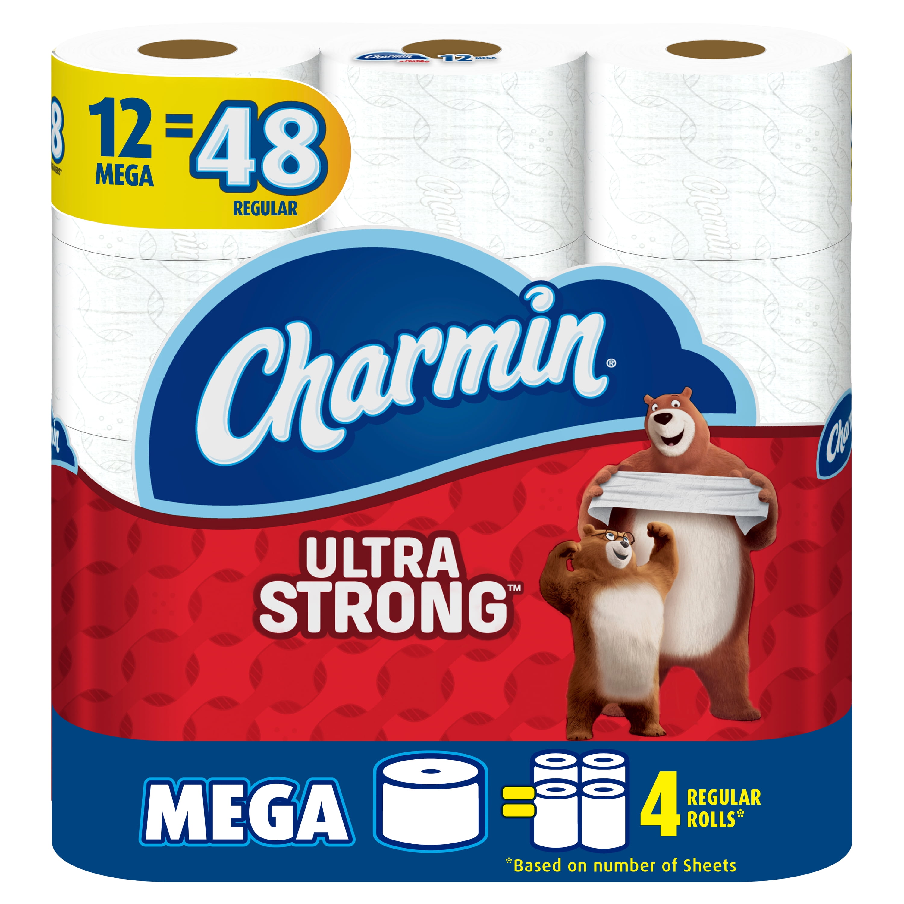 Charmin Ultra Strong Toilet Paper, 12 Mega Rolls = 48 Regular Rolls