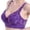 Purple, variant on Women Travel Comfort Bra Full Cup Wireless Lace Bra for Women Comfortable Support Thin Underwear Plus Size B C D Cup Large Size Seamless Cover 36D/80D Beige
