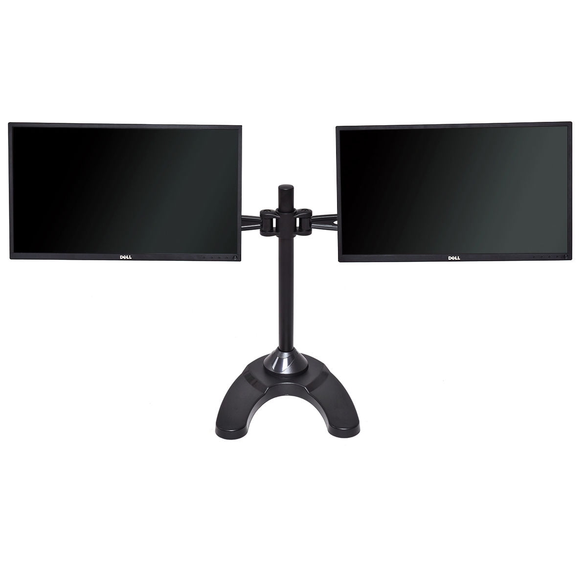 Goplus Adjule Computer Monitor Desk Mount V Stand For Dual Lcd Flat Screen