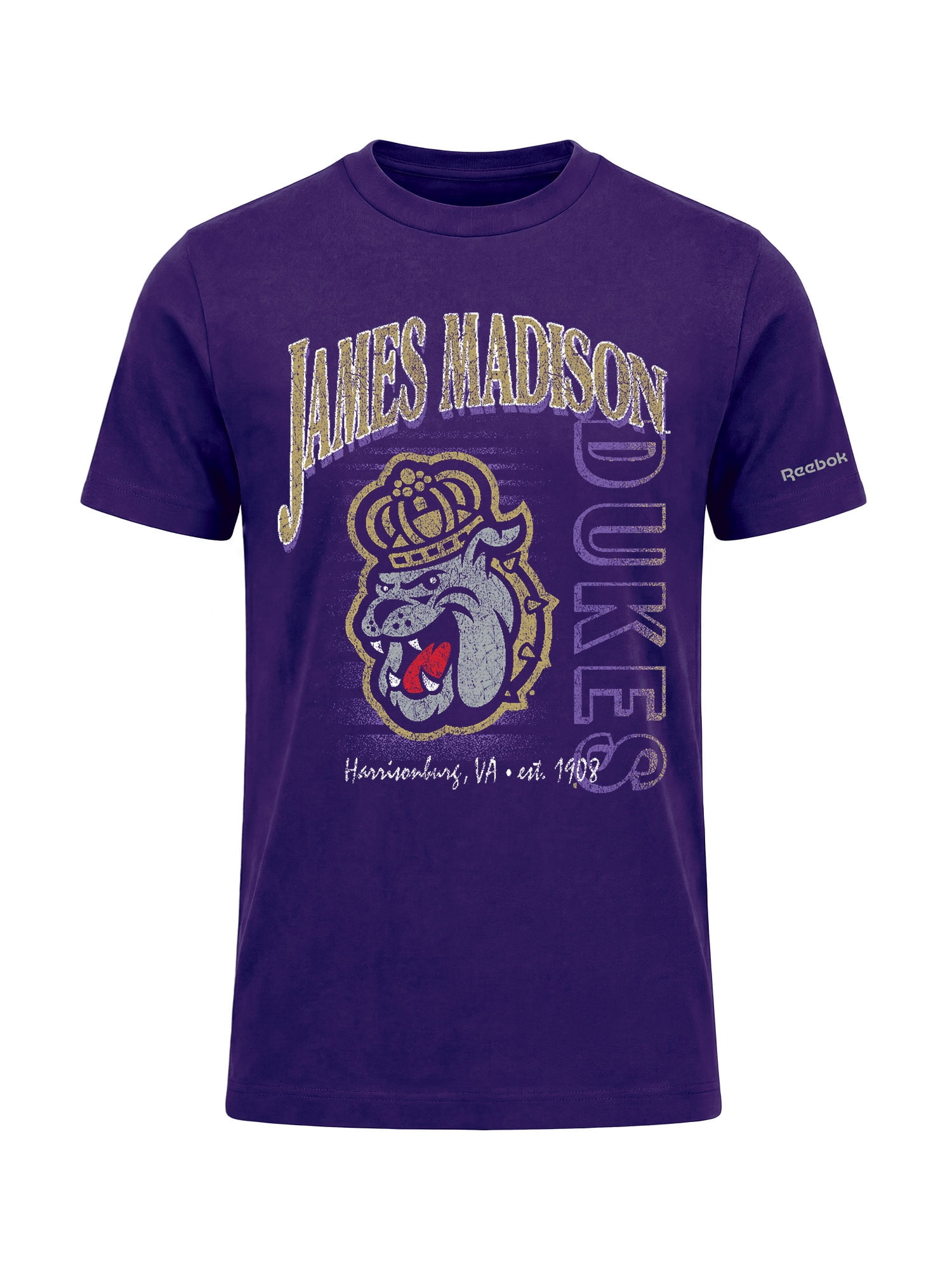James Madison Dukes Reebok Mens Crew Neck Short Sleeve T-Shirt