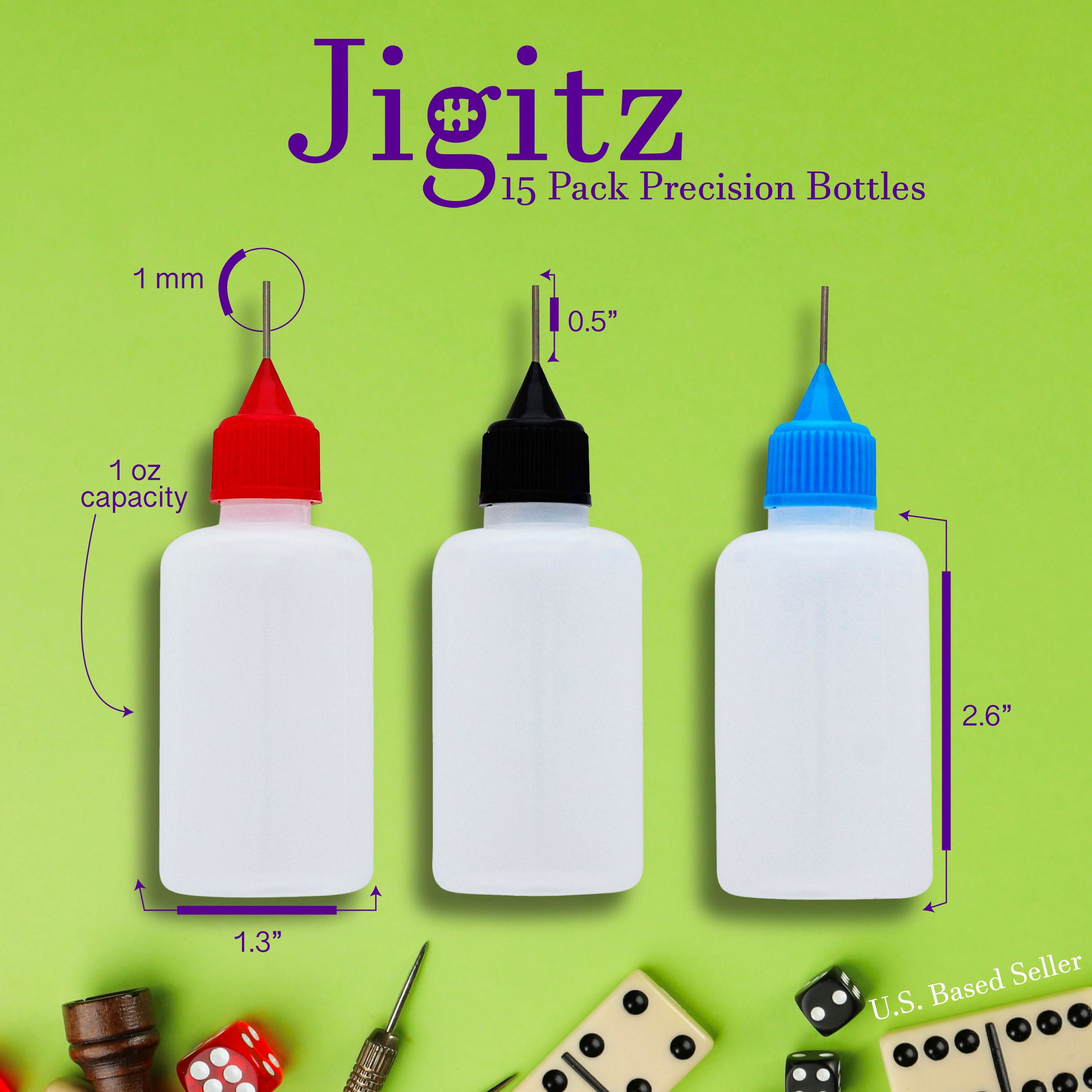 Jigitz 15pk Precision Tip Applicator Bottles with Funnels for Paint and  Glue 