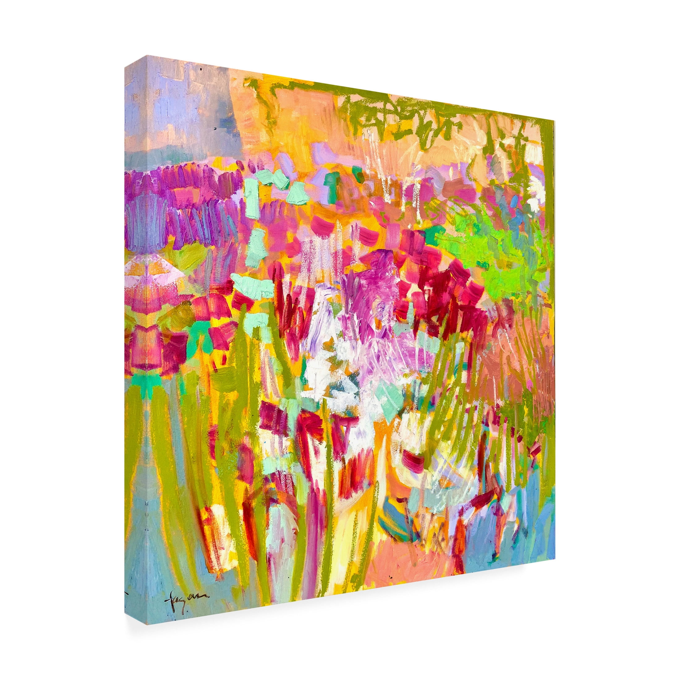 Canvas Wall Art - Dorothy Fagan 'Singing' Wall Art for Living Room, Bedroom, or Office Décor by Trademark Fine Art - 18 x 18 Inches