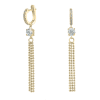 Cate & Chloe Raya 18k Yellow Gold Plated Dangle Earrings with Simulated Diamond Crystals for Women