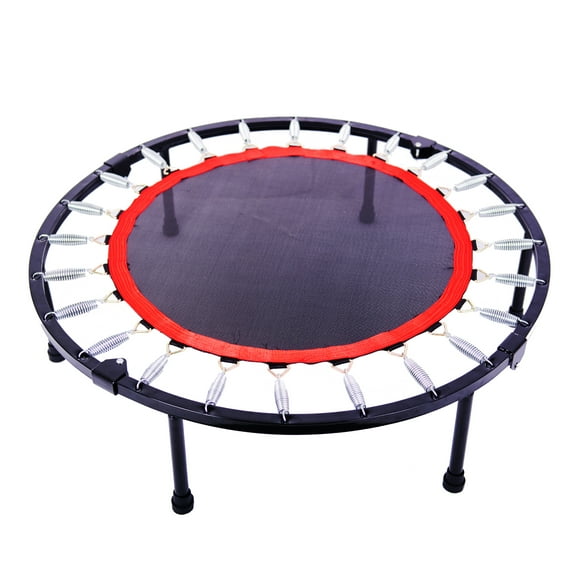 Indoor Trampoline for Child, Foldble Mini Trampoline with Removable and Adjustable Bracelet and Safety Pad, Safety Spring Cover Padding, No-Spring Band Rebounder, Kid's Activity Center for Jump, S7848