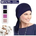 thumbnail image 3 of PHOGARY 4 Pack Bamboo and Cotton Chemo Headwear for Women, Pre-Tied Bandana Muslim Beanie Turban Head Scarf for Chemo Hair Loss Cancer Patients Sleep Caps, 3 of 7