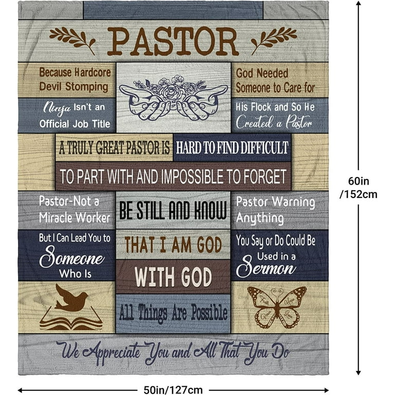 Pastor Appreciation Gifts Pastor Gifts for Men Unique Pastor Gifts Fathers  Day Blanket for Men Gifts for Pastor Christian Gifts for Men Religious  Gifts for Men Gifts for Pastor Blanket 60x50 Inch 