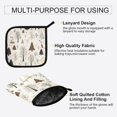 thumbnail image 3 of Yayeee Oven Mitts and Pot Holder Set of 2 Heat Resistant Kitchen Gloves Baking Hot Pad, Winter Forest, 3 of 5