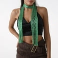 thumbnail image 6 of Knit Skinny Scarf For Women Strip Neckerchief Hangbag Handle Wrap for Women Handbag Wrap Handle Belt Choker, 6 of 9