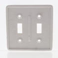 thumbnail image 3 of Leviton Butterfly Pattern 2-Gang Porcelain Switch Cover Toggle Wallplate 89509-FLY, 3 of 3